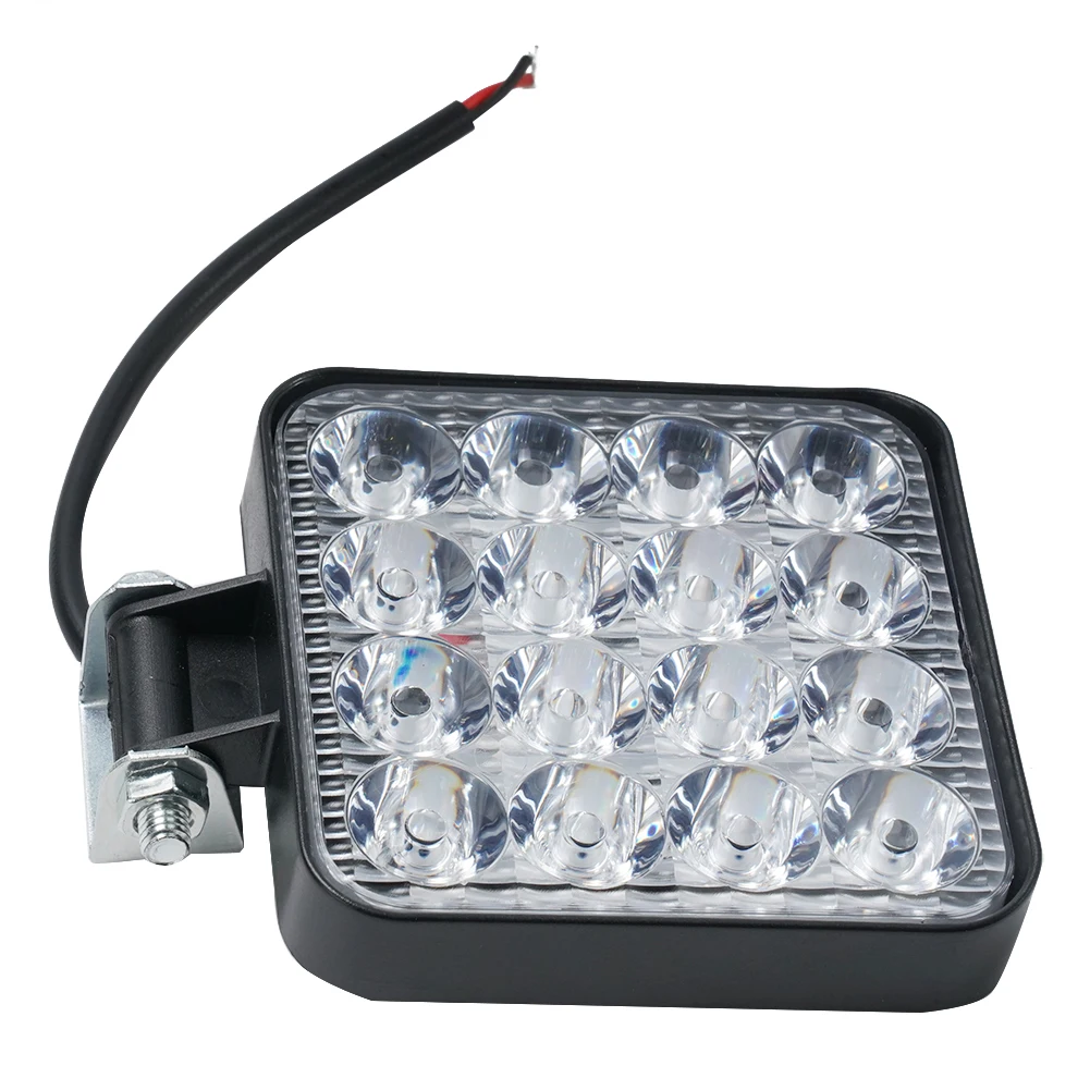 

1pc Dust Proof Working Light Spotlight 1200LM 12V 48W 16LED ABS LED Accessories For SUV ATV Offroad Vehicles Trucks Boats