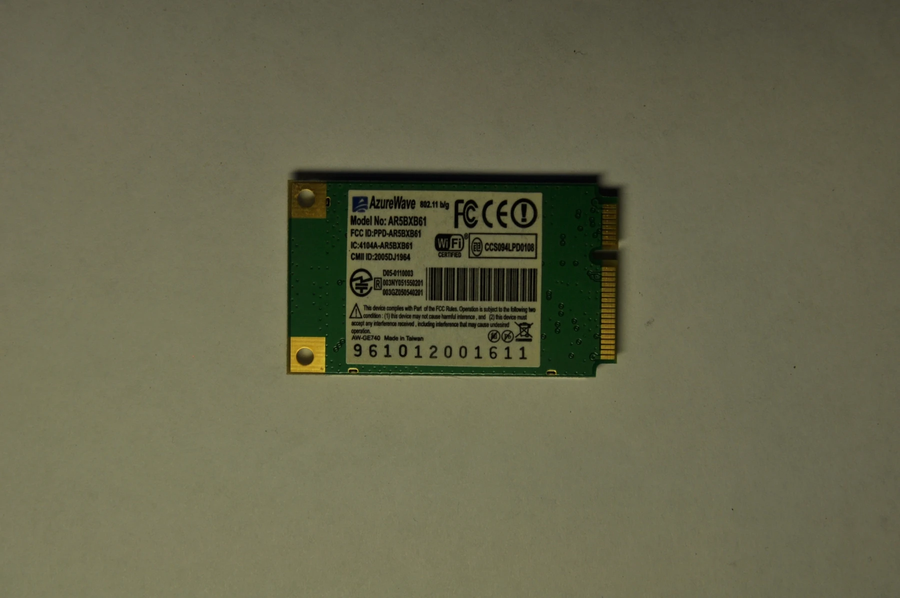 Модуль WiFi Atheros AR5BXB61 для ноутбука (AR5BXB61) с РАЗБОРА | Компьютеры и офис