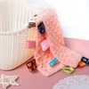 Baby Peas Label Soothing Towel Soft Cotton Newborn Kids Sleep Toy Solid Color Soothe Appease Comforter Blanket Bibs Saliva Towel 3