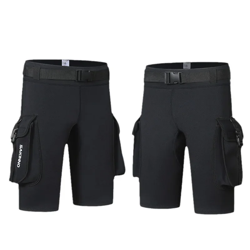 Neoprene Wetsuits Shorts 3mm Thicker Pocket Trunks Diving Snorkeling Surfing Pants Swim Trunks Winter Swimming Protection Pants wetsuit pants shorts