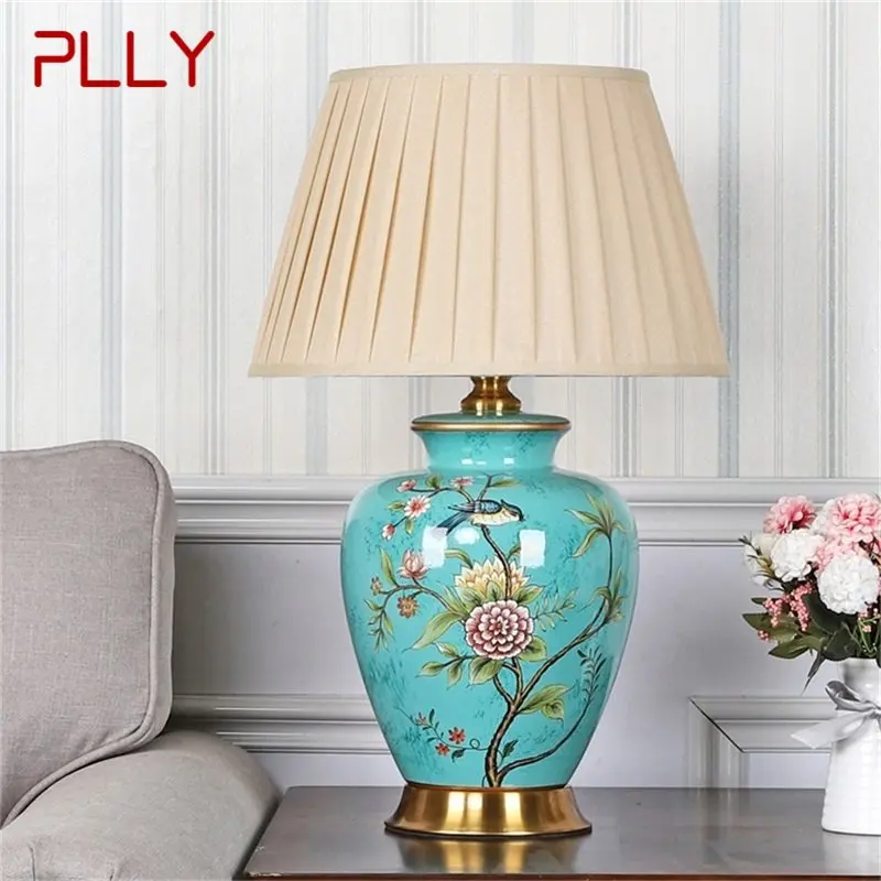 

PLLY Ceramic Table Lamp Desk Light Luxury Modern LED Pattern Design For Home Bedroom Living Room