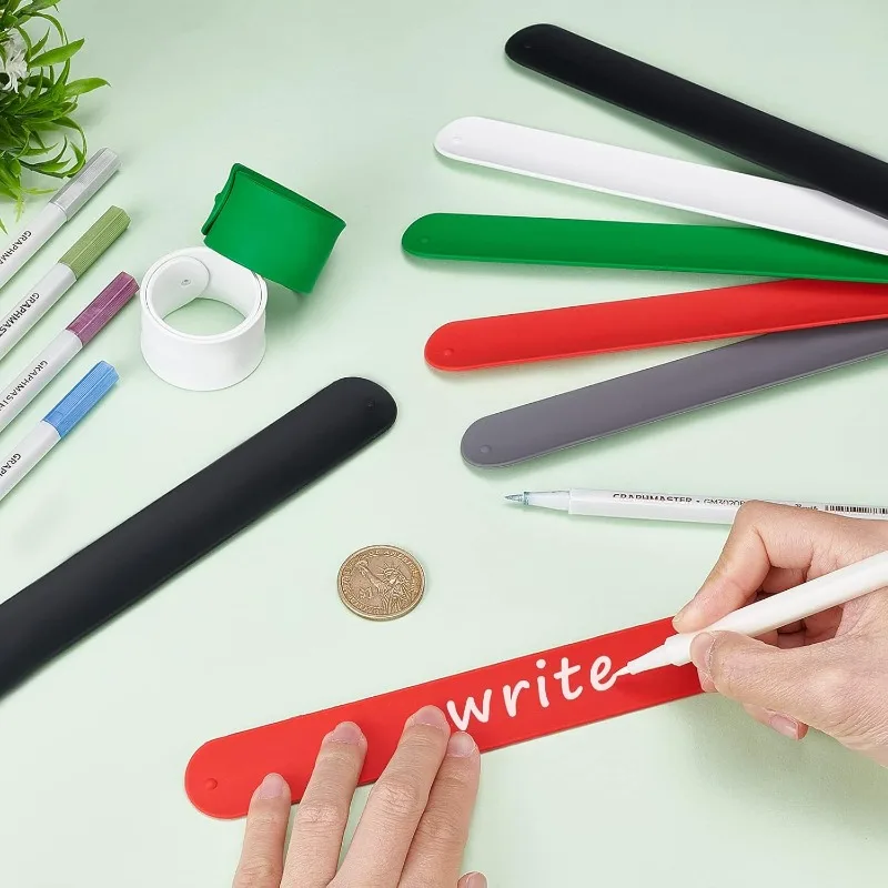 10 Pcs 5 Colors Silicone Covered Metal Strips 8-1/2" in Length Silicone Flip Wraps Poster Holder Wrapping Paper Holder