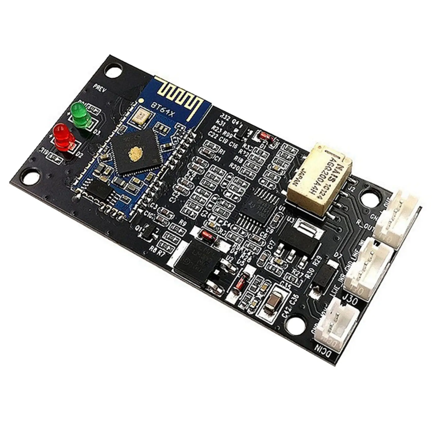 ABSY 2X 블루투스 4.2 수신기 보드 QCC3005 증폭기 블루투스 모듈 무손실 APTX DIY 오디오 증폭기 모듈