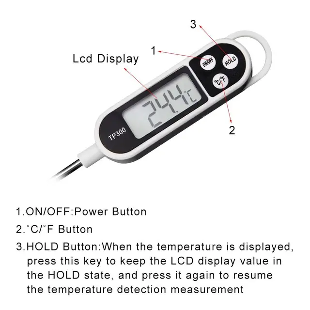 2 Db Kiváló Minőségű Digitális Élelmiszer -Hőmérő Szonda Főzés Hús Konyhai Hőmérséklet Bbq Tej Sütés Főző Kellékek - Image 6