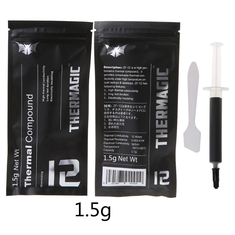 ZF-12 High Performance Thermal Conductive Grease Paste 1.5g for Intel Processor CPU GPU Cooler Cooling Fan Heatsink