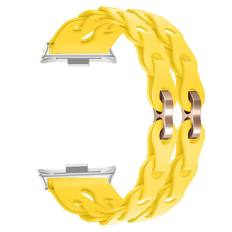 Colorful Hollow Out Silicone Strap Bracelet for Smartwatch Wristband Accessories