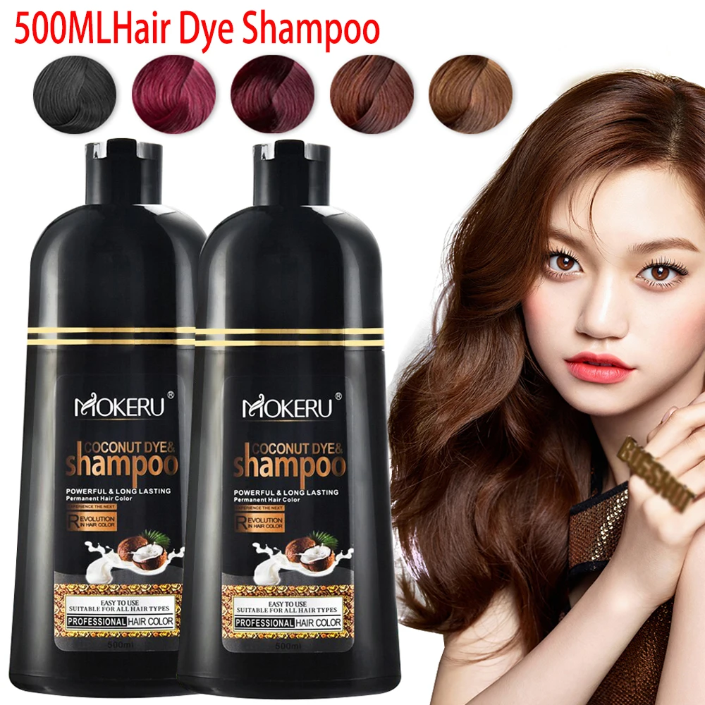Mokeru Black Hair Dye Shampoo Fast Dyeing Long Lasting Organic Pure Natural  Coconut Hair Dye Colour Shampoo For Home Dyeing - Hair Color - AliExpress