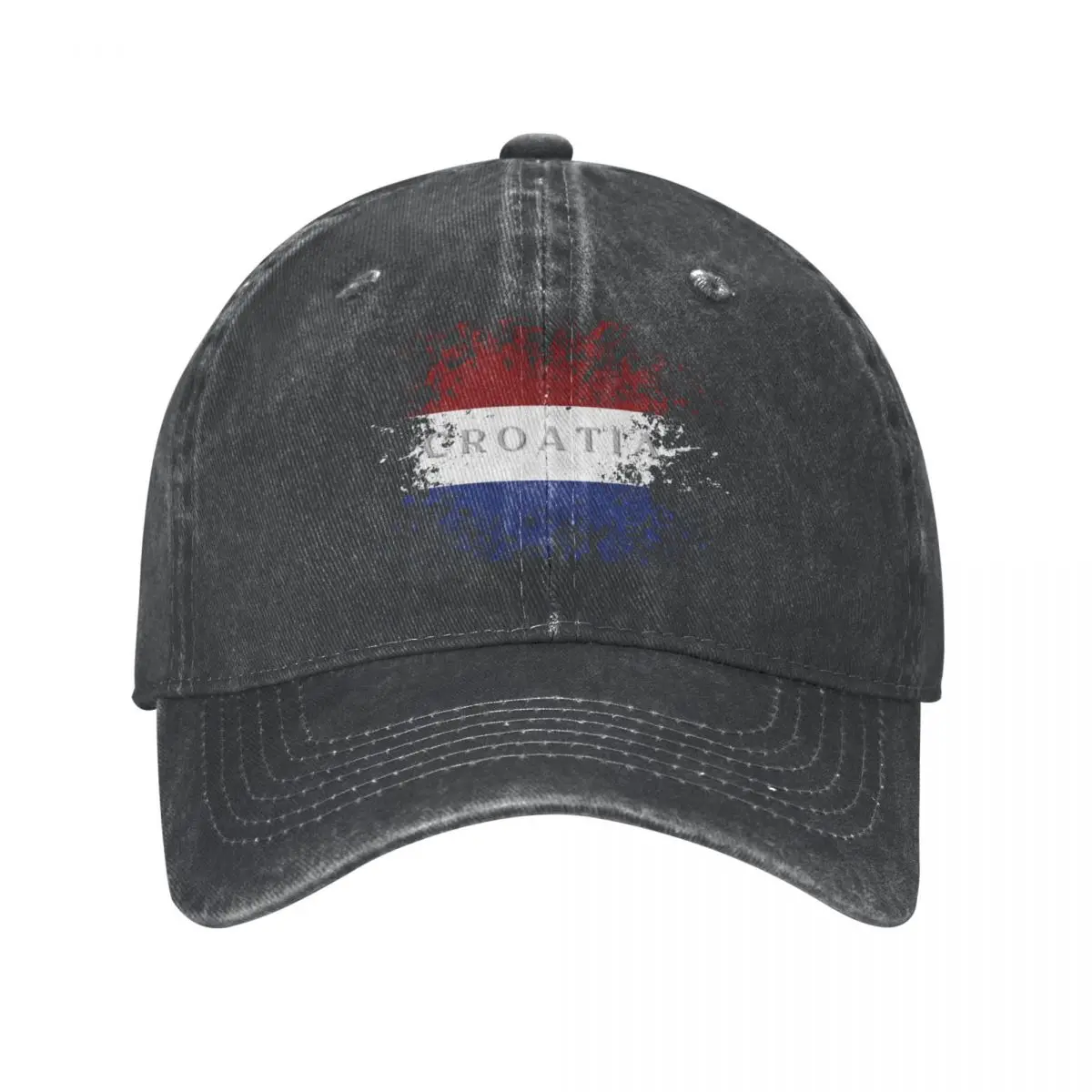 

Croatia vintage grunge flag Cap Cowboy Hat hats baseball cap Hat beach Luxury hat Women hat Men's