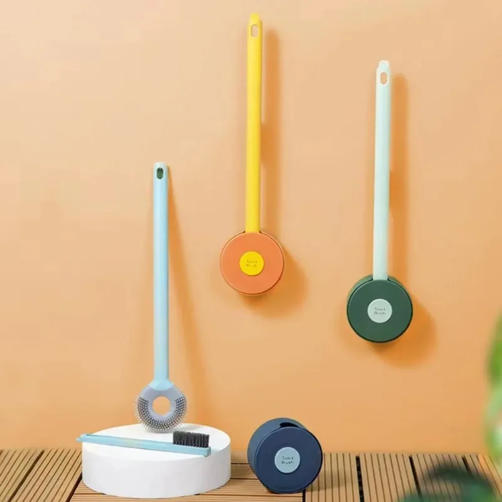 Description Picture 2 of itemHigh Quality Wall-mounted Cleaning Brush Removable Cleaner Tool Toilet Bowl Brush Combo Silicone Silicone Toilet Brush Toilet
