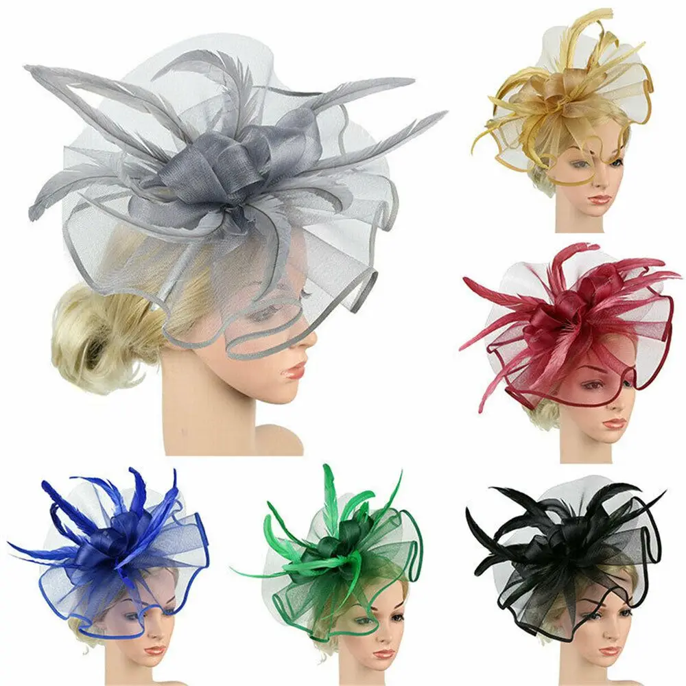 

Headband Clip Fascinators Top Hat Hair Accessories Tea Party Headband Feathers Hair Clip Fascinator Hat Feather Flower Headband