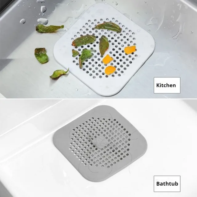 Sewer Hair Filter Drain Mat with Suction Cup 3