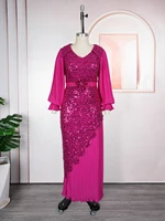 Robes africaines élégantes pour femmes, grande taille, Robe longue de soirée à paillettes, Dashiki Ankara, tenues de turquie, vêtements africains 4