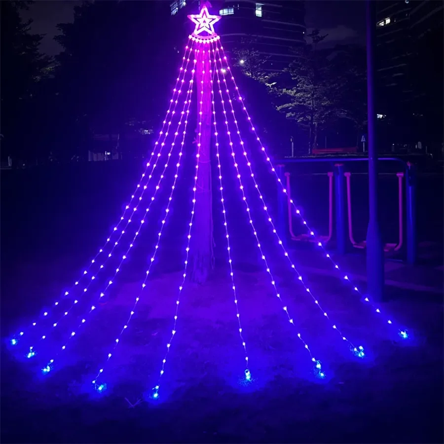 Star, Icicle Light para a decoração do feriado do casamento, 9x3m