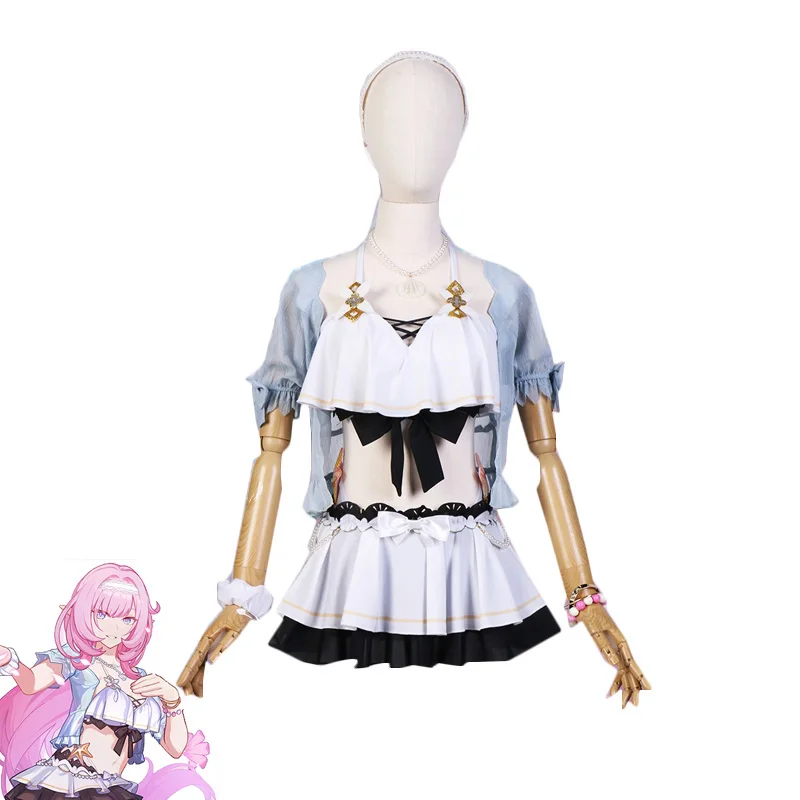 

Elysia Swimwear Game Honkai Impact 3 Cosplay Costume Women Cute Party Clothing Halloween Carnival Uniforms Swimsuit Custom Made