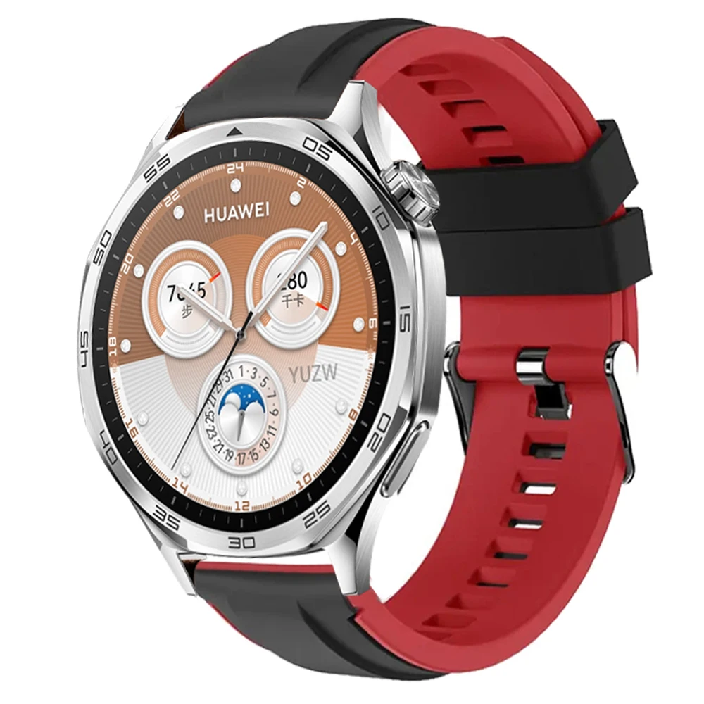 Two-Tone Silicone Strap for Smartwatches - Stylish and Versatile Watch Band Bracelet