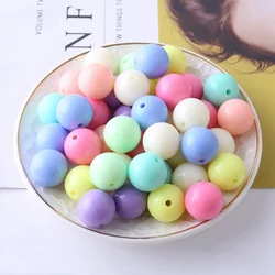 Vibrant Acrylic Round Perforated Loose Spacer Beads for DIY Crafting and Fashion Accessories (Spring mixed color)