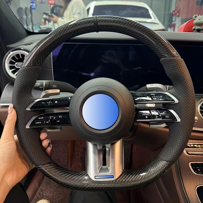 

For Mercedes-Benz AMG steering wheel 2021-2024 New style A/C/E/S/GLE/GLC/V GT carbon fibre leathers damselfly complete line