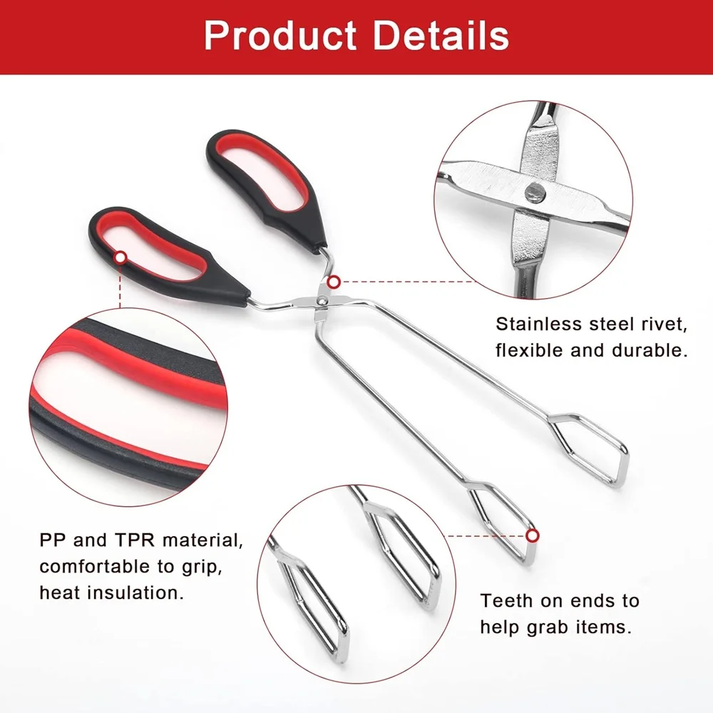 Long Handled Barbecue Scissor Tongs 3