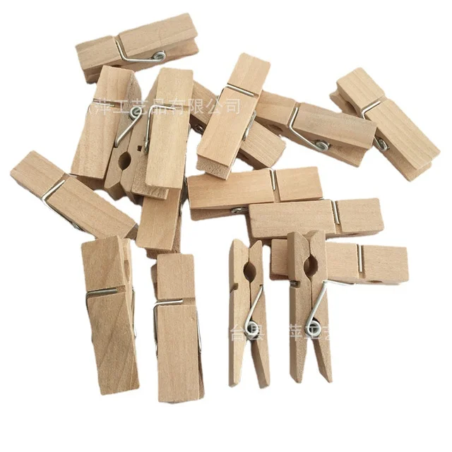 2023 Mini Természetes Fa Klipek Fotó Ruhacsipesz Diy Esküvői Parti Ruhák Ruhadarab Ágynemű Tartó - Image 4
