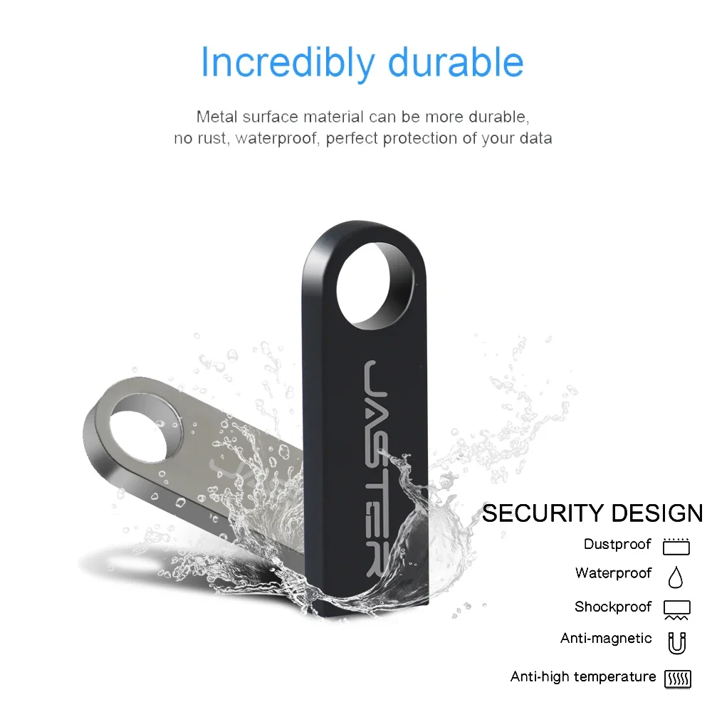 Jaster-metal Flash Drive com Logotipo Livre Usb 2.0 64gb 32gb 16gb 32gb 64gb Memory Stick Chaveiro Livre 8gb 4gb 10 Unidades Lote - Imagem 6