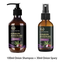 Revitalizing Rosemary & Onion Hair Regrowth Shampoo - Visible Results in 7 Days - Shampoo n spray