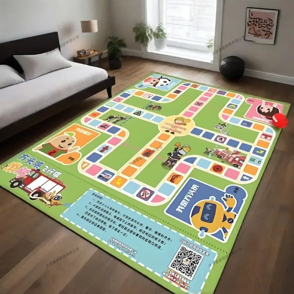 80x120cm Non-slip Baby Play Mat Children Parking Lot Traffic Map Mats for Baby Toys Crystal Velvet Rugs Early Education Carpets