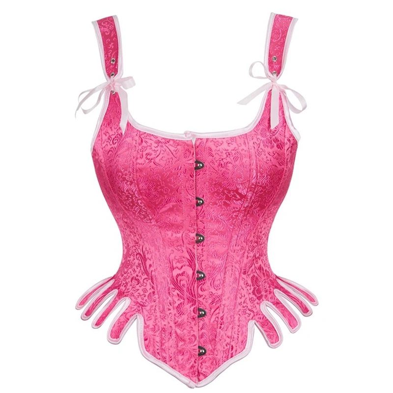 

Sexy Bustiers Crop Top Womens Camisole Tank Tops Waist Cincher Corset With Strap