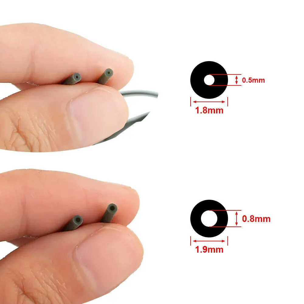 Carp Fishing Silicone Tube Carp Fishing Silicone Tube For Hooks and Rigs Safety Lead-clip System Size 0.5x1.8mm 0.8x1.9mm 3 Meters