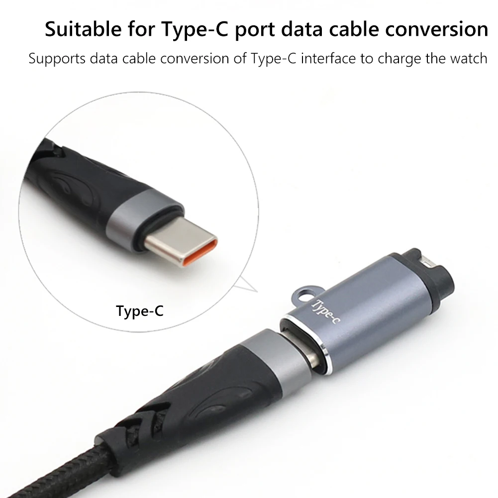 1Meter Charging Cable for Garmin Fenix 7/7S/7X/6/6S Forerunner 745 Type C/Micro USB/IOS Watch Charging Converter Charger Adapter