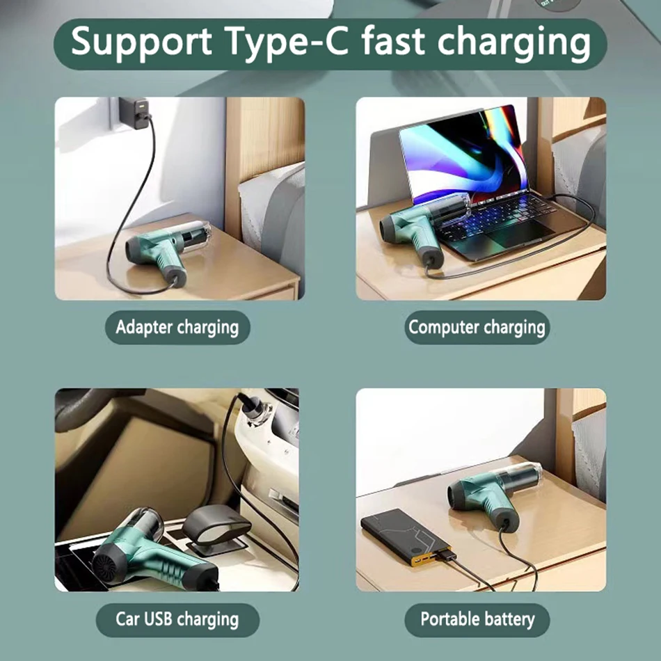 120000Pa 3 in1 Wireless Vacuum Cleaner Portable Car Robot Vacuum Cleaner Handheld Mini For Home Antibacterial Dust Collector