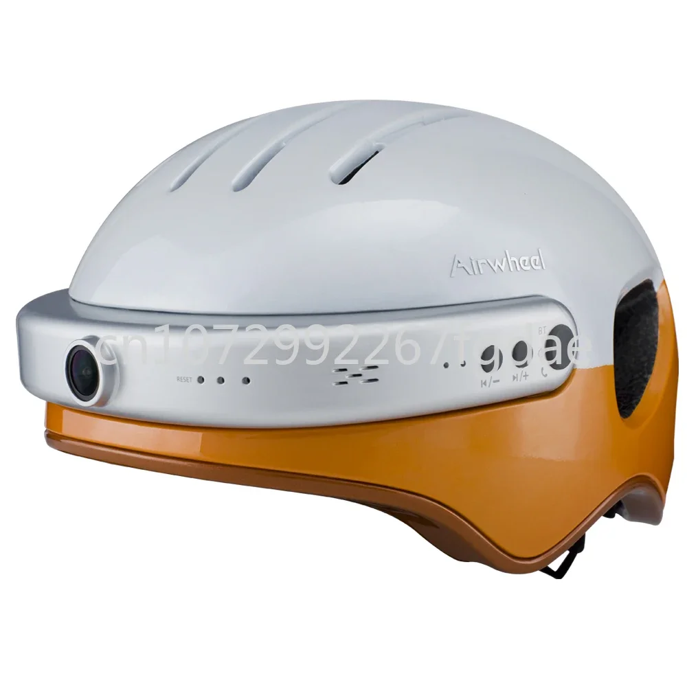 Capacete Inteligente Airwheel C5 com Cmera Frontal e Altofalante Bluetooth  para Ciclismo e Skate