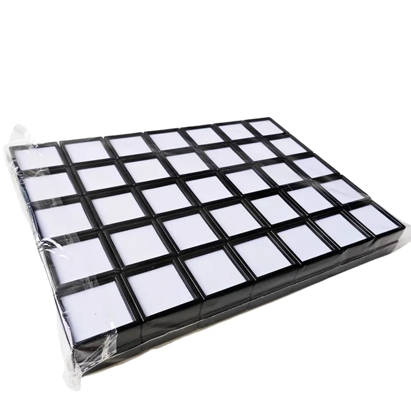 Plastic Square 3*3 Loose Diamond Box Diamond Jewelry Display Case Plastic White Black