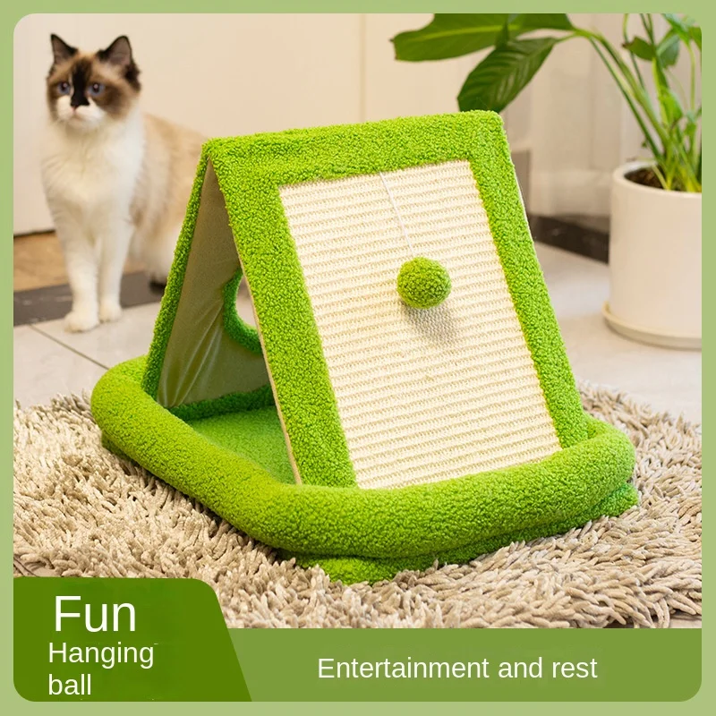 

Four Seasons Universal Cat Nest Cat House Cat Scratch Board Cat Toy Pet Accessories Woodiness Sisal Hemp Fold Portable Cat Bed