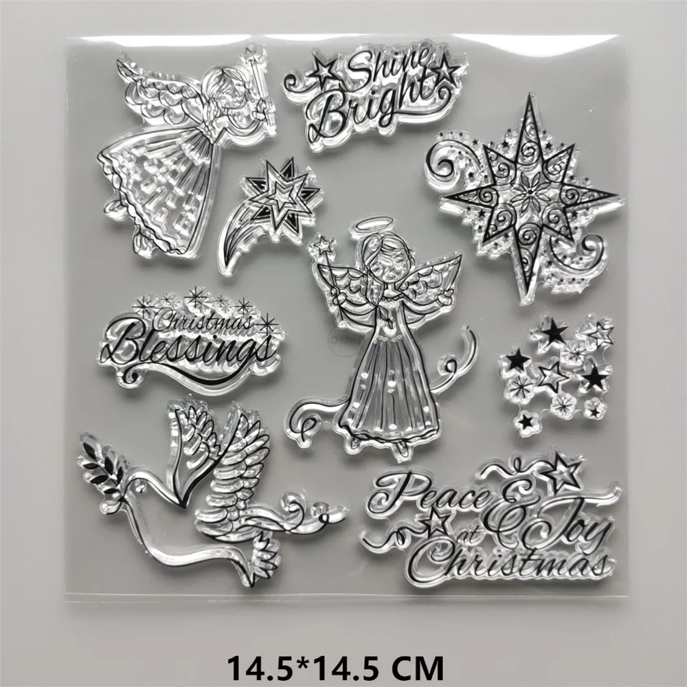 Clear Stamps (17 Styles) Christmas Tree Silicone Seals For Scrapbooking Material DIY Ink Pad Photo Album Crafts Supplies