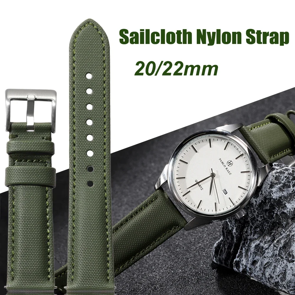 tonjett high quality multicolor nylon sailcloth watch... 20mm 22mm Sailcloth Nylon Straps High Quality Watch Band Waterproof ...