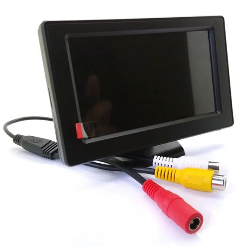 T81C 4.3인치 LCD 후방 모니터 자동차 후방 카메라 후진 주차 시스템 키트 방수 야간 투시 후진 백업