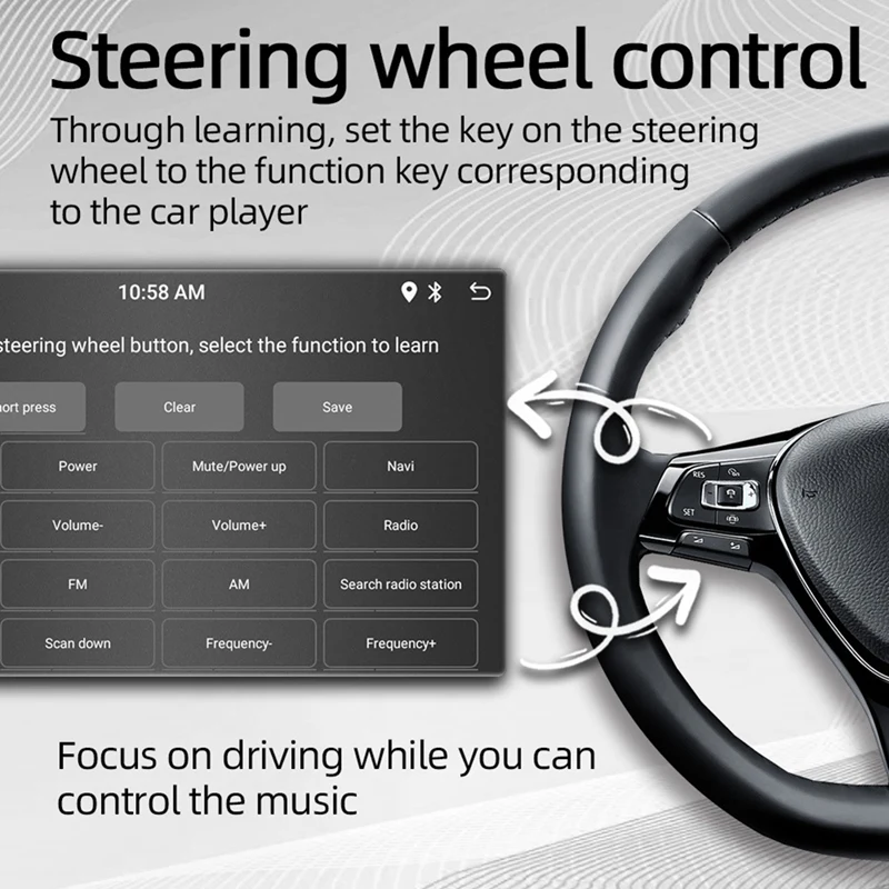 1Din Adjustable Rotatable Screen 2G+64G Car Multimedia Player 10.1Inch Android 13 Wireless Carplay Android Auto