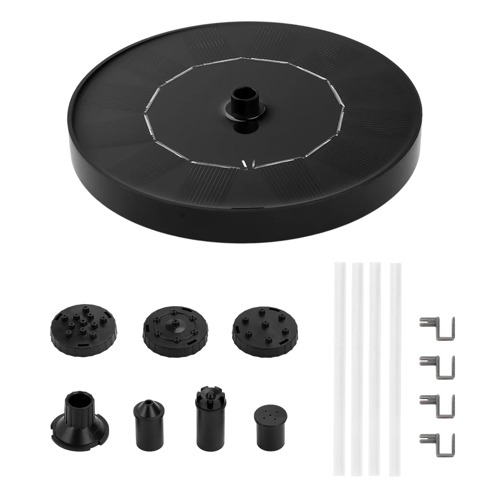 Outdoor Solar Fountain Pump Floating Solar Bird Baths Water Fountain Garden Water Pond Swimming Pool Decor Spring
