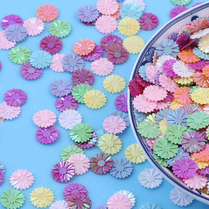 Kleine Gänseblümchen-Pailletten, matte Pailletten, 9 mm, lose Pailletten für Hochzeitsdekoration/Bastelarbeiten, Damen-Accessoires, Pailletten – Detail 10