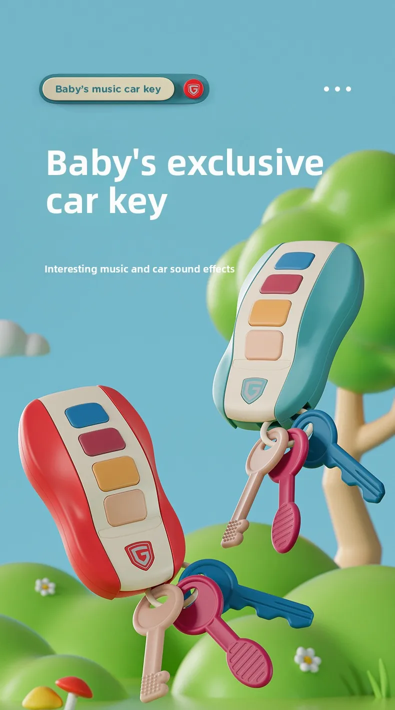 Juguetes para bebés, llave de coche musical, control remoto inteligente con voces, juguetes educativos para niños, jugue
