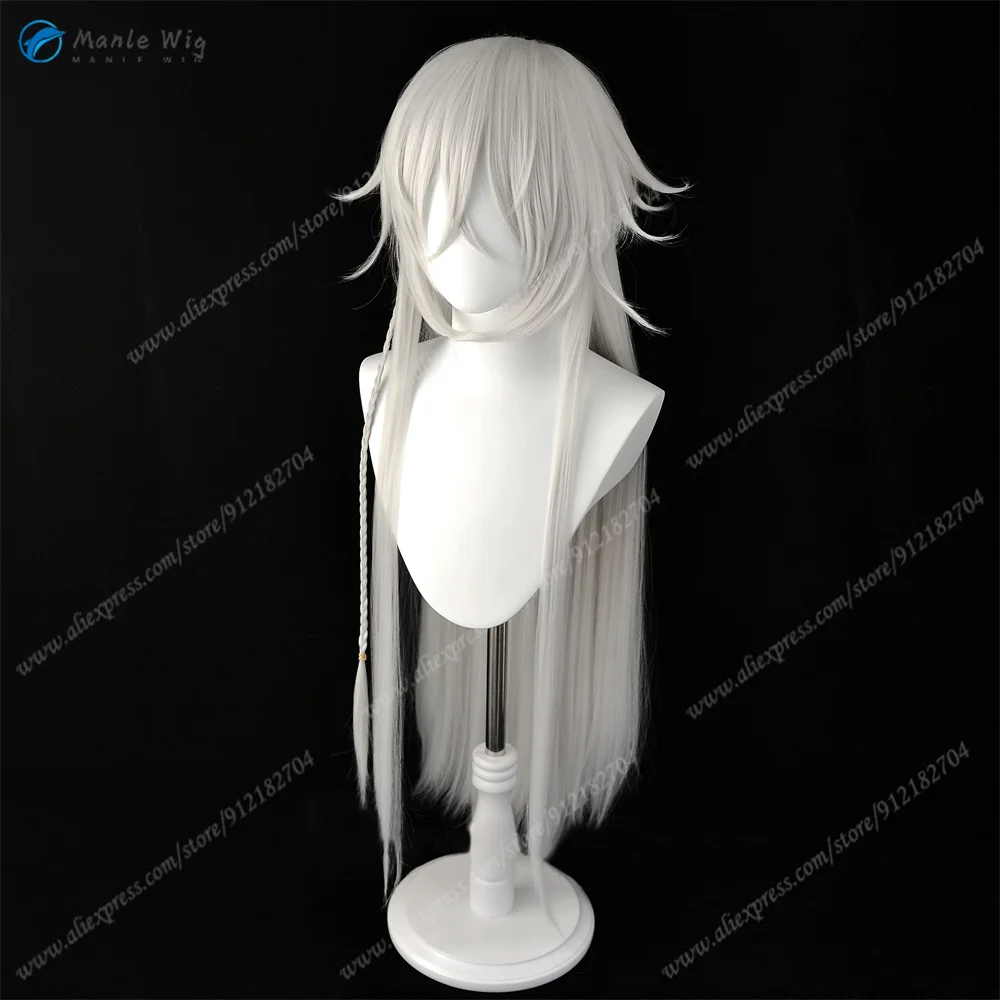 Undertaker Cosplay Perücke Lang Grau Geflochten Hitzebeständig + Gratis Wig Cap 4