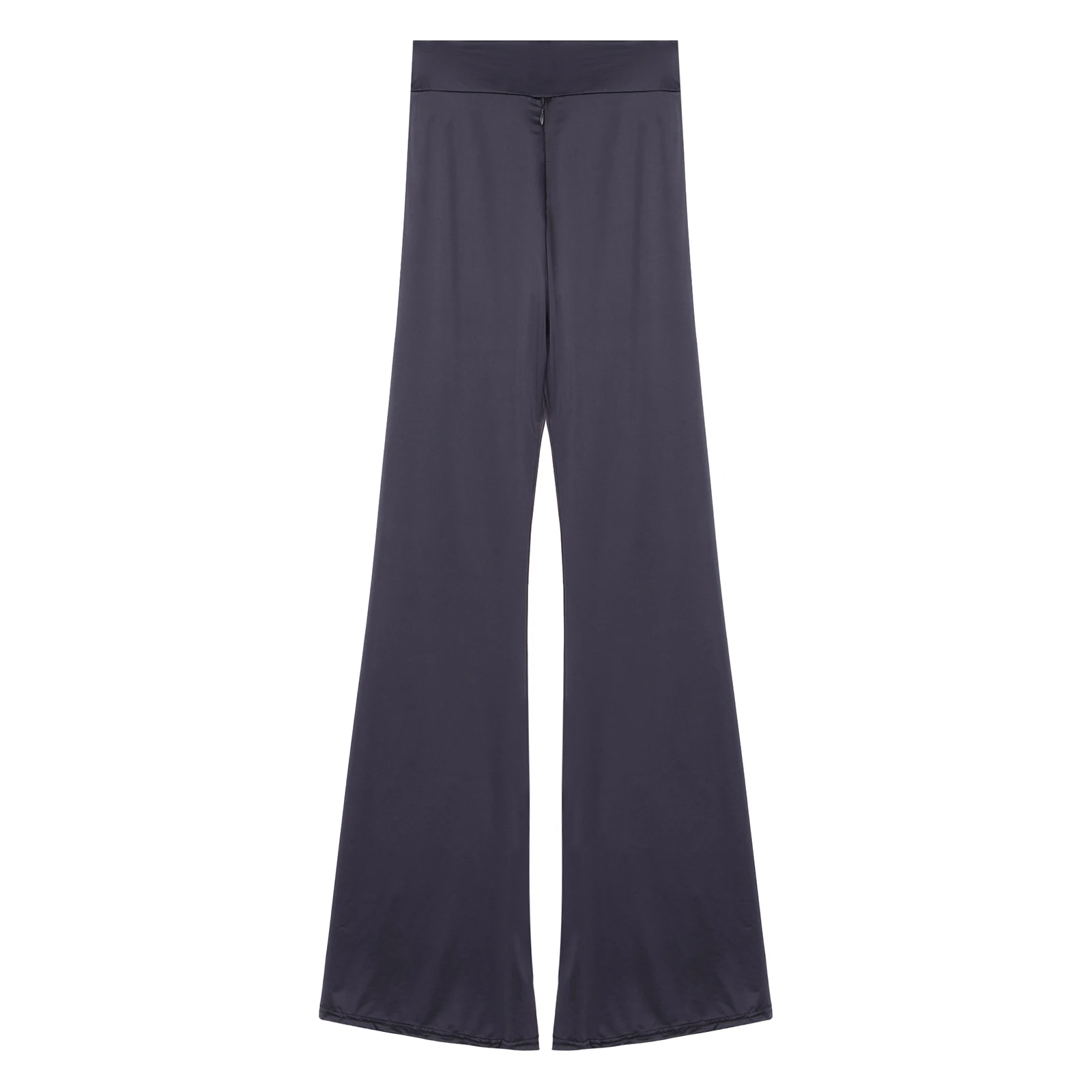 여성용 여름 요가 시스루 하이 웨이스트 플레어 팬츠, 느슨한 지퍼 가랑이 종아리 바지, 운동 클럽 댄스용