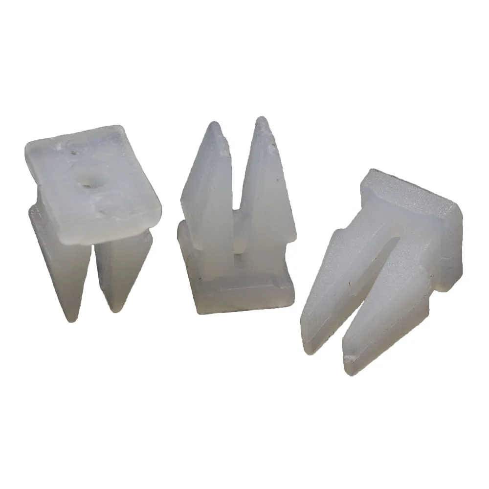 20Pcs 자동차 고정 나사 사각형 머리 너트 나사 고정 그로멧 클립 흰색 플라스틱 패스너