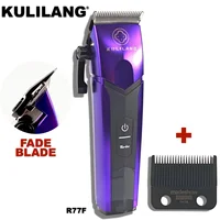 KULILANG NEW R77F 7200RPM Professional Electric Hair Clipper Barber FADE Thin Blade Quality Hair Trimmer Hair Cutting Machine 1