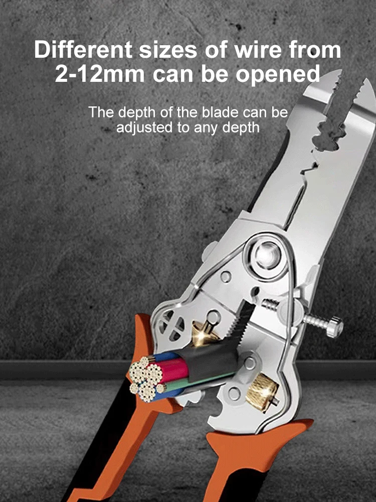 

Time-Saving Multifunctional Wire Stripper & Cutter Metal Wire Pliers Network Cable Wire Stripper Puller Electrician Hand Tool