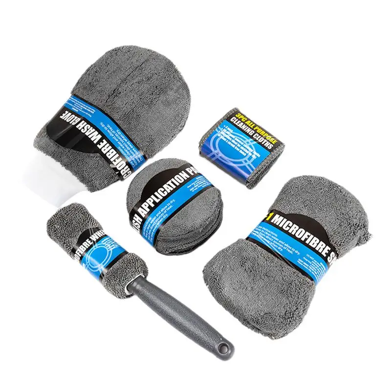 

Car Cleaning Kit Detailing Brush Set Air Conditioner Vents Towel Polisher Car Auto Detailing Tools