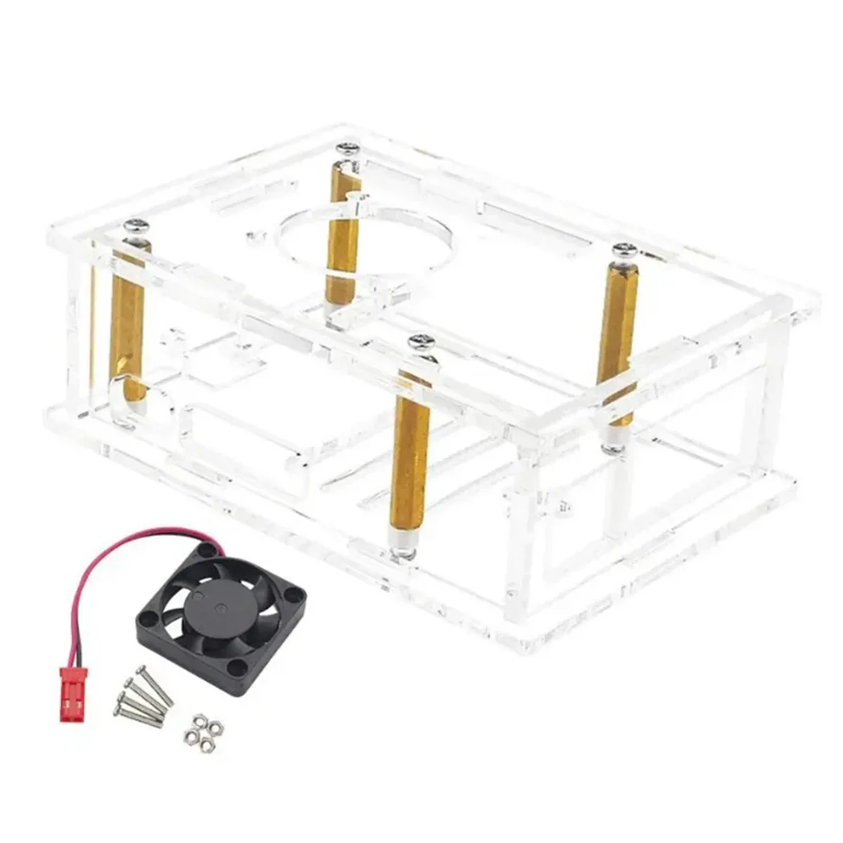 Per Custodia In Acrilico Raspberry Pi 5 Custodia Trasparente Con Ventola Di Raffreddamento Per Pi 5 C