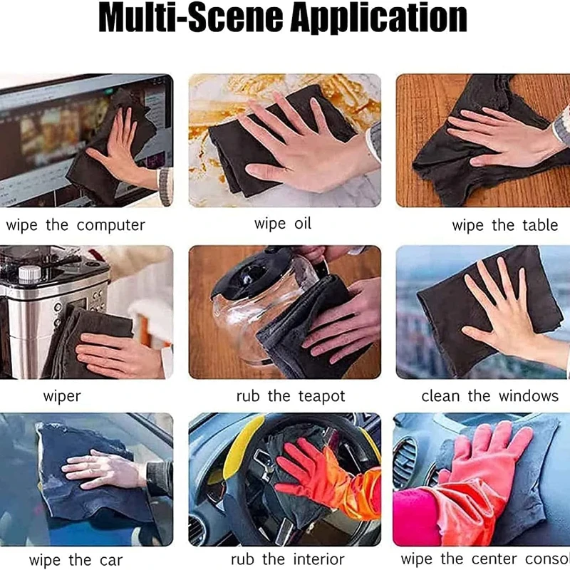 Cleaning Cloth 1/5PCS Thickened Magic No Watermark Glass Wiping Reusable Window Glass Kitchen Towel