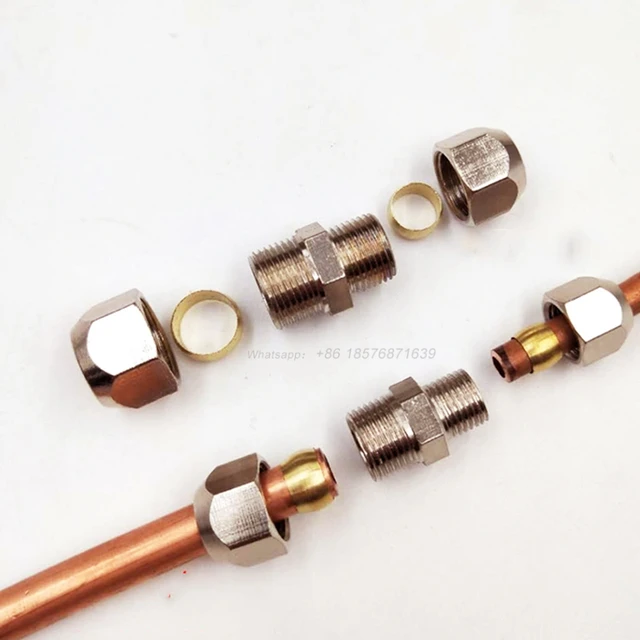 Copper Pipe Fitting 6mm 8mm 10mm 12mm 1/81/43/81/2male Thread Pipe  Connector Compression Fitting Connector - Garden Hoses - AliExpress