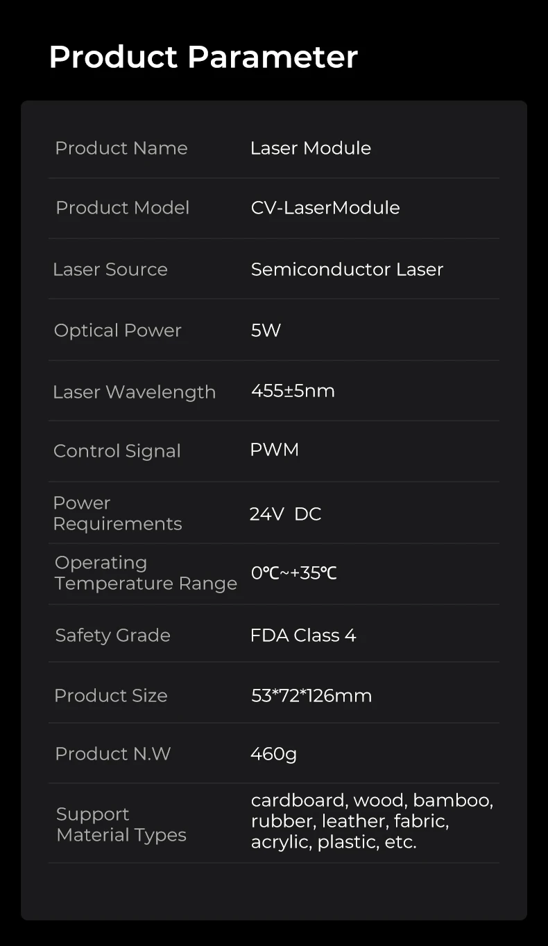 Creality cv-kit de módulo laser 1.6w 5w